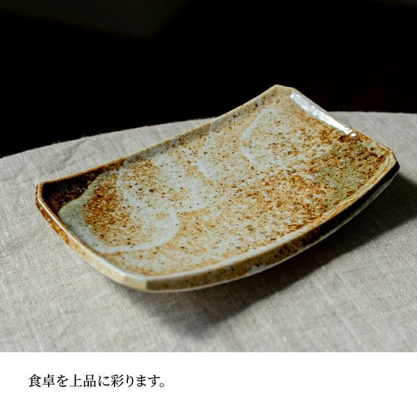 日本製 美濃燒 日式陶瓷魚盤 三色 | 刺身盤 烤魚 燒烤盤 甜點盤 日本料理盤子 刷毛目紋