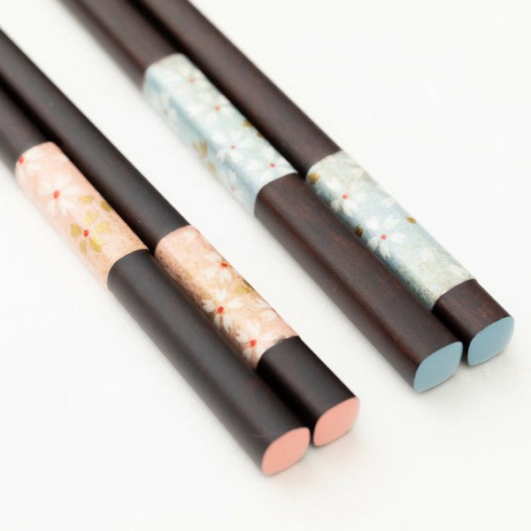 日本製 紙櫻花木筷子21/23cm | 櫻花圖案 夫妻筷 對筷