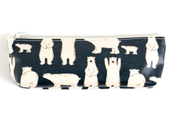 日本製 手工 北極熊 鉛筆盒 筆袋 | 收納袋 化妝包 可愛動物 日本布料