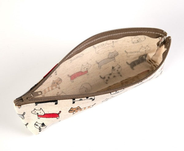 日本製 手工 北極熊 鉛筆盒 筆袋 | 收納袋 化妝包 可愛動物 日本布料