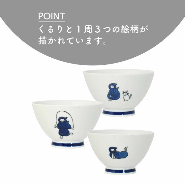 日本製 波佐見燒 KYU-JISTU系列 人類與貓碗 | 陶瓷碗 湯碗 飯碗 逸品社 天龍窯