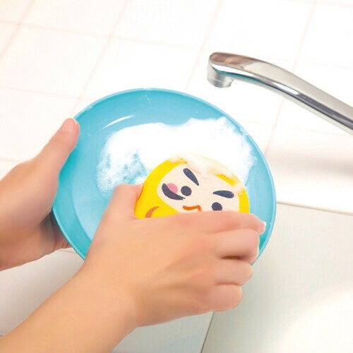 日本 開運達摩造型清潔海綿 | 廚房海綿 造型菜瓜布