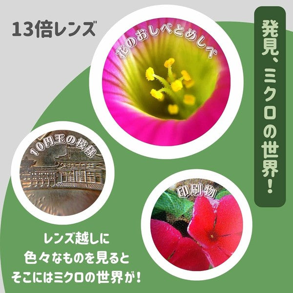 日本 RAYMAY 藤井 3.5-13倍兒童觀察放大鏡 | 老師推薦 放大鏡 附掛繩 學生文具