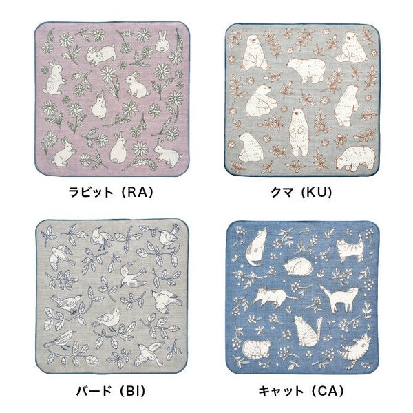 日本製 HUMMING 無撚紗純棉手帕 | 小方巾 手工織布 無撚系 棉紗 吸水快乾