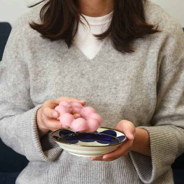 日本製 波佐見燒 natural69 焦吳須手繪圓盤 | 餐盤 甜點盤 菜盤