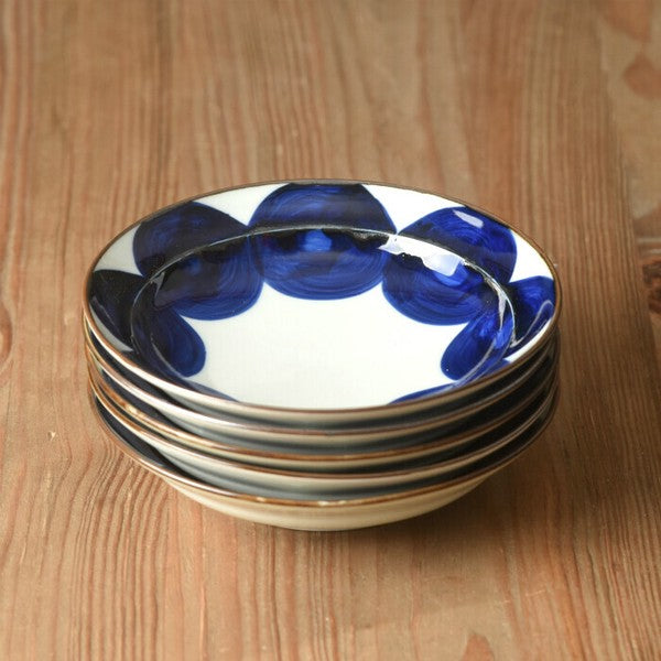 日本製 波佐見燒 natural69 焦吳須手繪圓盤 | 餐盤 甜點盤 菜盤