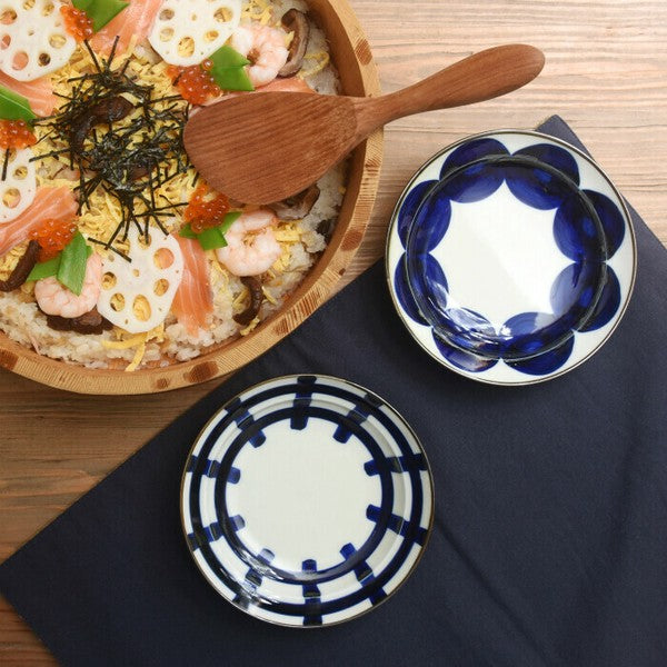 日本製 波佐見燒 natural69 焦吳須手繪圓盤 | 餐盤 甜點盤 菜盤