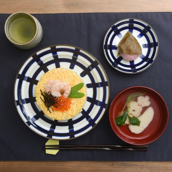 日本製 波佐見燒 natural69 焦吳須手繪圓盤 | 餐盤 甜點盤 菜盤