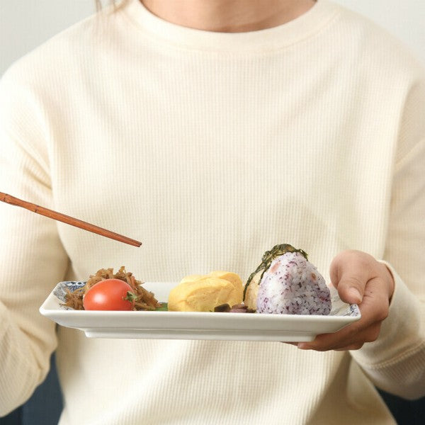 日本製 natural69 波佐見燒 cocomarine 長方盤 | 海洋生物 陶瓷盤 美耐皿器