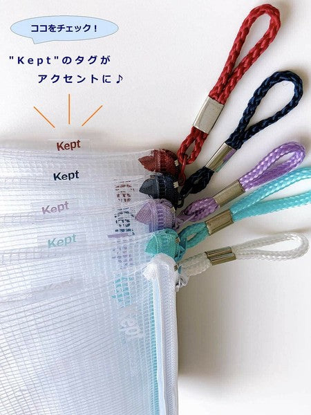 日本 RAYMAY 藤井 Kept 透明網格鉛筆袋 | 收納袋 透明筆袋 化妝包