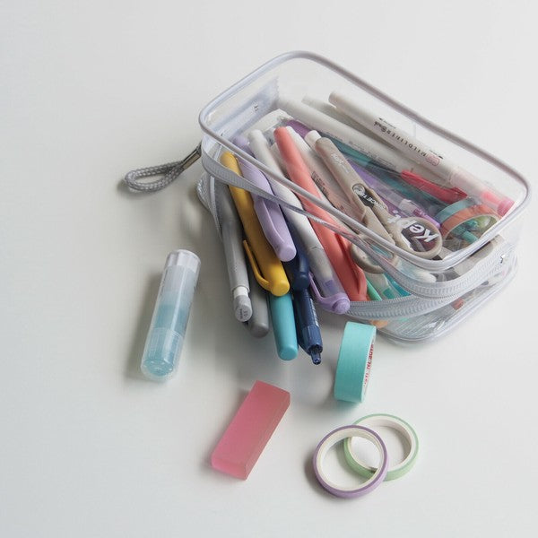 日本 RAYMAY 藤井 Kept 透明網格化妝包 | 收納袋 文具收納 小物收納 萬用袋