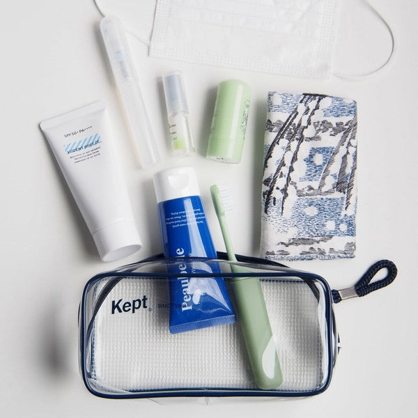 日本 RAYMAY 藤井 Kept 透明網格化妝包 | 收納袋 文具收納 小物收納 萬用袋