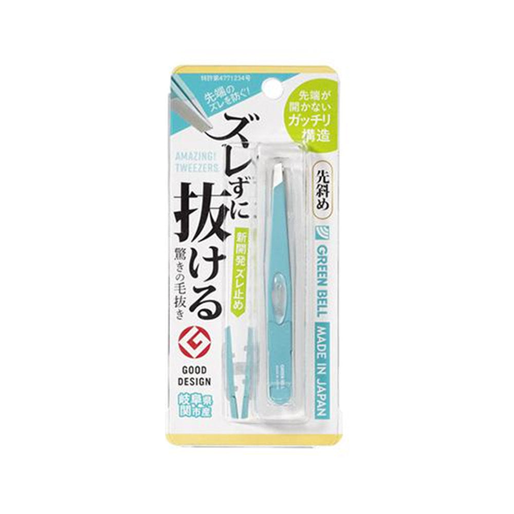 日本製 綠鐘 匠之技 不銹鋼 眉毛夾│斜口夾 無痛拔毛