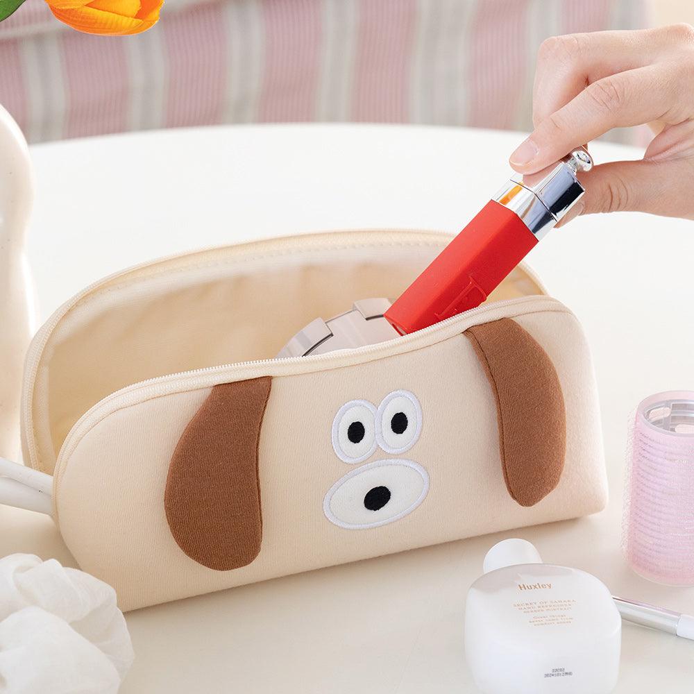 韓國 Romane 早午餐兄弟 狗狗 兔兔 餃子筆袋|大容量筆袋 鉛筆袋 化妝包