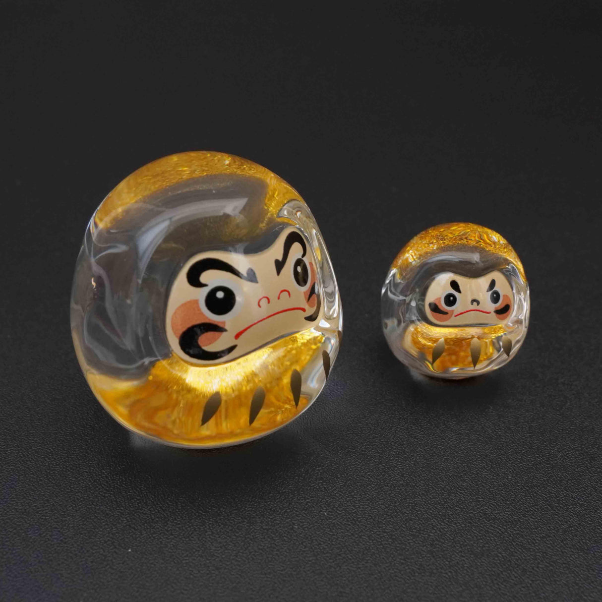 日本 金彩硝子 招福萬來 玻璃達摩組|裝飾品擺件 開店賀禮 入厝禮物