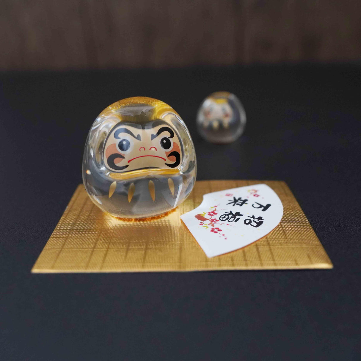 日本 金彩硝子 招福萬來 玻璃達摩組|裝飾品擺件 開店賀禮 入厝禮物