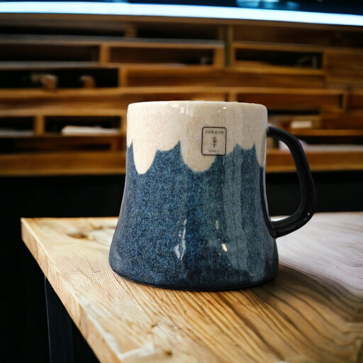 日本製 Rokuro Blut's 六魯 美濃燒富士山馬克杯 對杯禮盒組|粉色 藍色 250ml