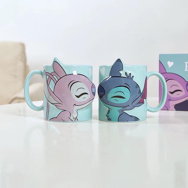 日本 史迪奇 不二家牛奶妹 湯姆貓與傑利鼠 對杯 300cc|可愛馬克杯 情侶對杯 馬克杯禮盒