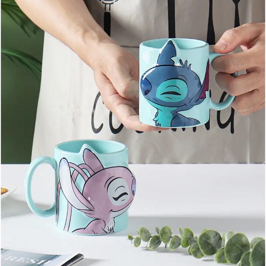 日本 史迪奇 不二家牛奶妹 湯姆貓與傑利鼠 對杯 300cc|可愛馬克杯 情侶對杯 馬克杯禮盒