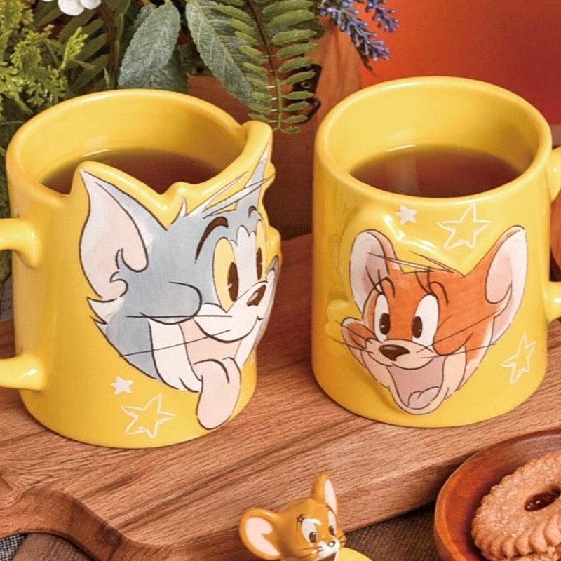 日本 史迪奇 不二家牛奶妹 湯姆貓與傑利鼠 對杯 300cc|可愛馬克杯 情侶對杯 馬克杯禮盒