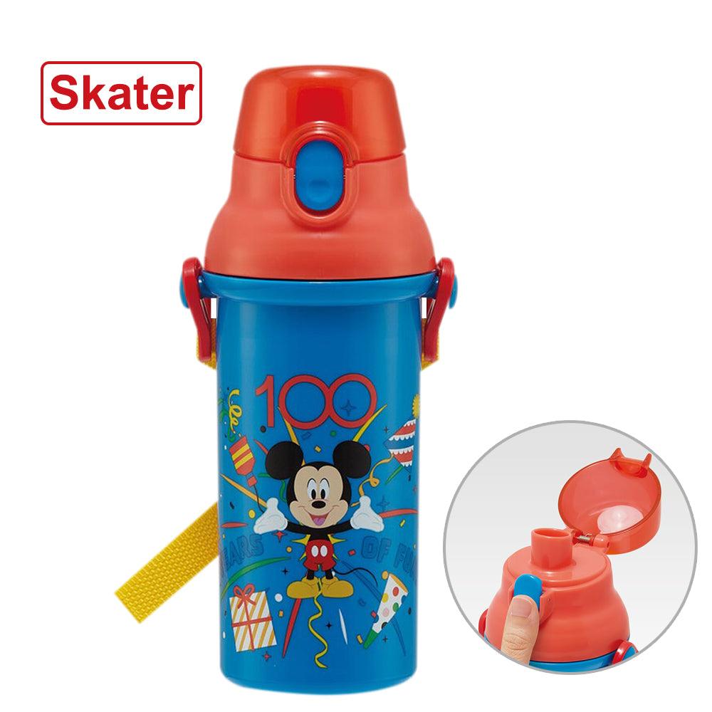 日本製 SKATER 米奇直飲水壺|480ml 寬口 附背帶 - 富士通販