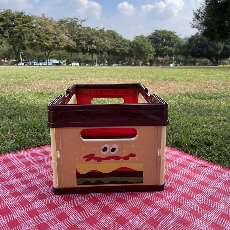 日本直送 摺疊收納籃-漢堡/哆啦A夢/恐龍/玩具總動員|居家收納摺疊籃 - 富士通販