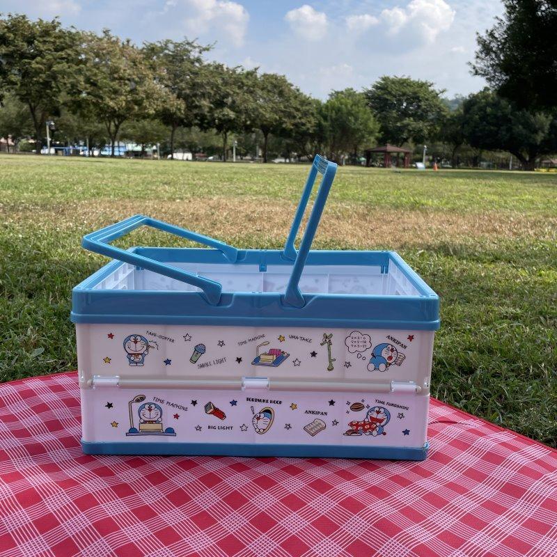 日本直送 摺疊收納籃-漢堡/哆啦A夢/恐龍/玩具總動員|居家收納摺疊籃 - 富士通販