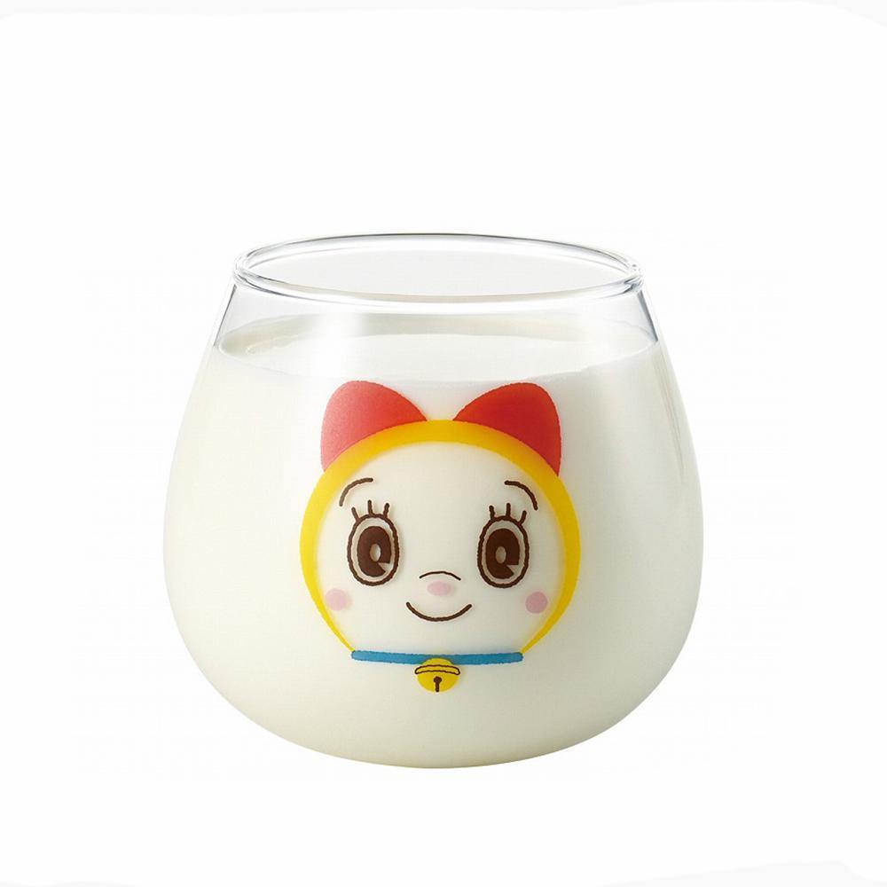 哆啦A夢、哆啦美玻璃牛奶杯,小叮噹透明飲料杯 - 富士通販