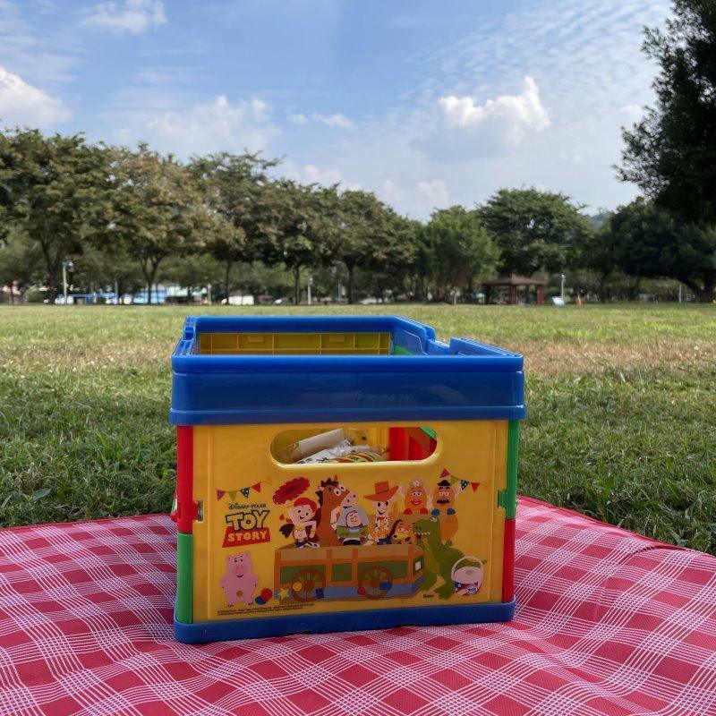 日本直送 摺疊收納籃-漢堡/哆啦A夢/恐龍/玩具總動員|居家收納摺疊籃 - 富士通販