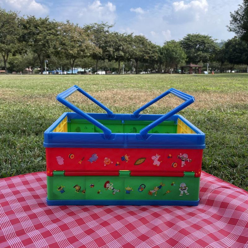 日本直送 摺疊收納籃-漢堡/哆啦A夢/恐龍/玩具總動員|居家收納摺疊籃 - 富士通販