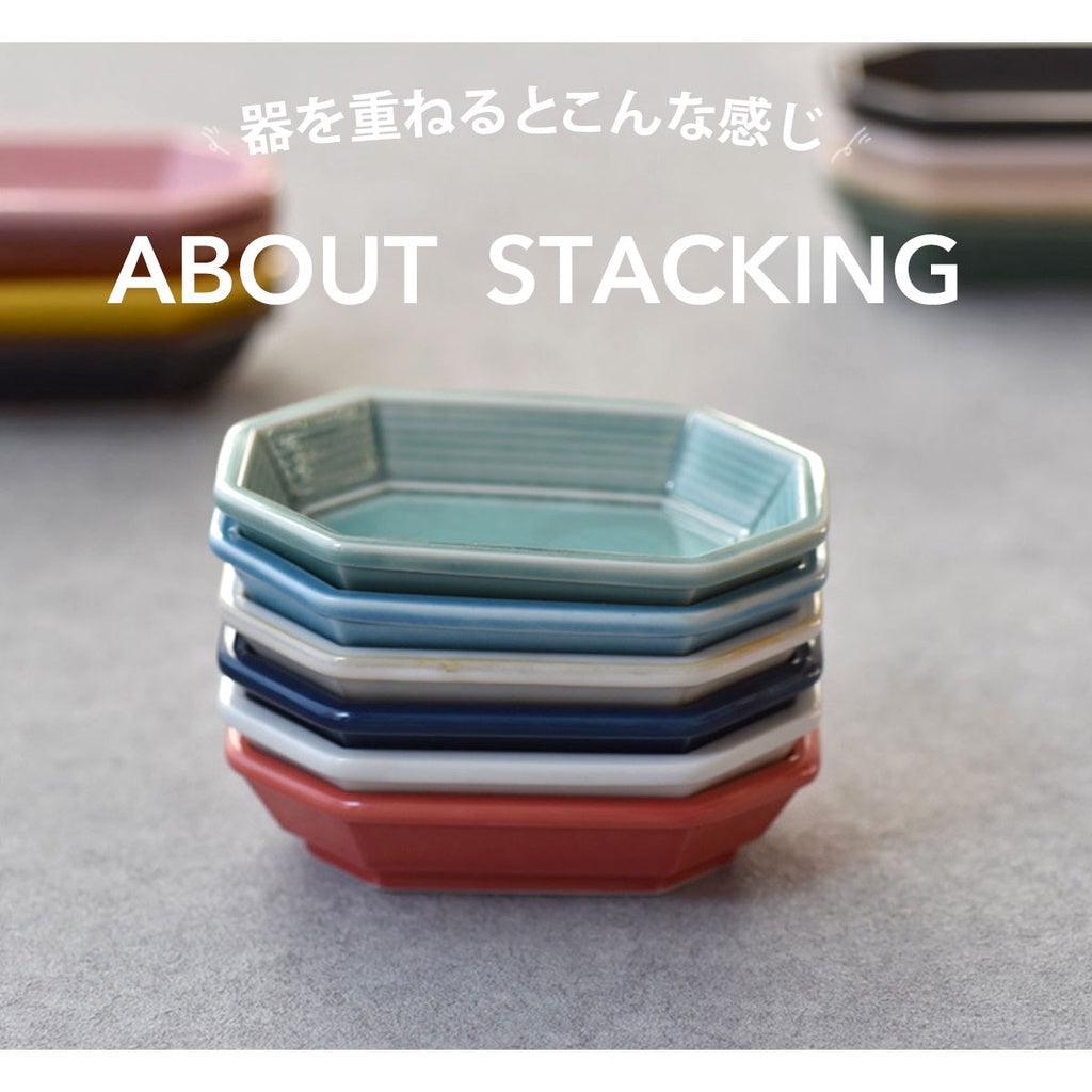 日本製 ARAM 八角陶瓷小盤|前菜 水果 小菜 甜點 - 富士通販