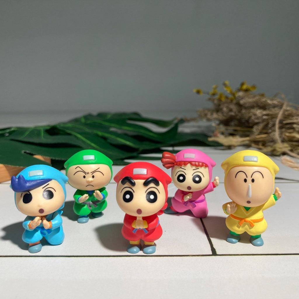 日本萬代 BANDAI 蠟筆小新扭蛋 幽靈忍者珍風傳排隊公仔|蠟筆小新、妮妮、正男、風間、阿呆 - 富士通販