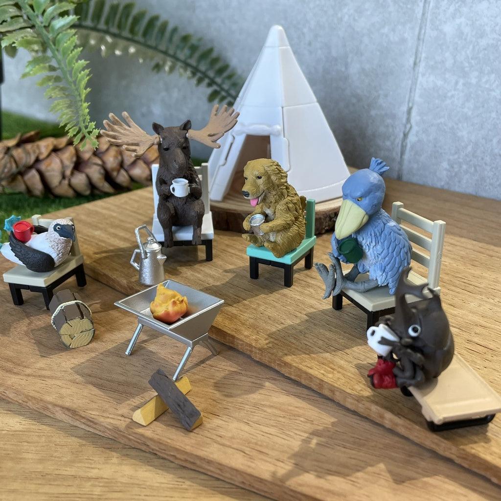日本 BANDAI 萬代 動物露營公仔場景組02|扭蛋公仔 場景模型 露營扭蛋 - 富士通販