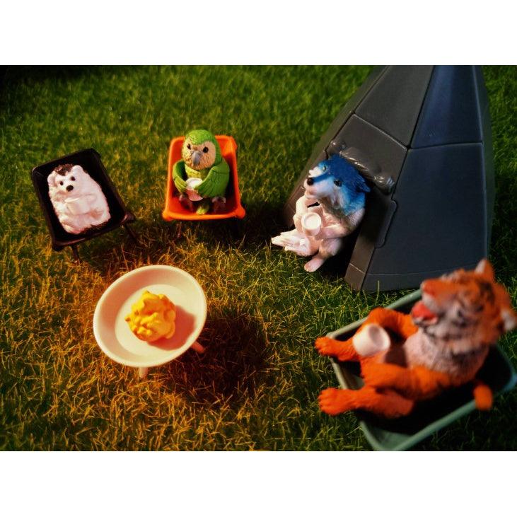 日本 BANDAI 萬代 動物露營公仔場景組03|扭蛋 療癒小物 擺飾 - 富士通販