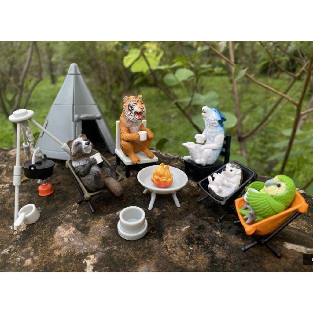 日本 BANDAI 萬代 動物露營公仔場景組03|扭蛋 療癒小物 擺飾 - 富士通販
