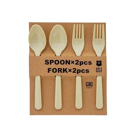 日本製 BISQUE Zelt 野餐露營餐具組|碗 杯子 盤子 湯匙叉子 - 富士通販