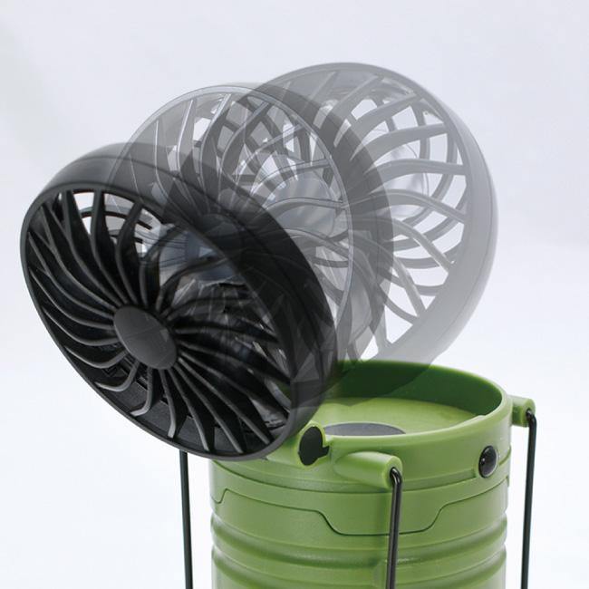 日本 BRIGHT&COOLER 可伸縮LED手提風扇|LED露營燈-五種顏色 - 富士通販