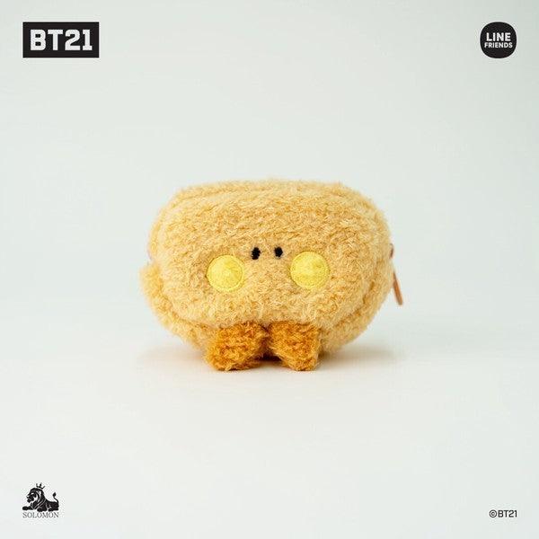 BT21 minini 絨毛 小物收納包|零錢包 包包吊飾 AirPods包 - 富士通販