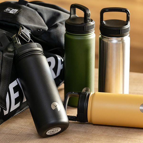 日本Captain Stag鹿牌 露營外出隨行杯|真空保溫瓶 |HD 提把登山扣 500ml-三色可選 - 富士通販