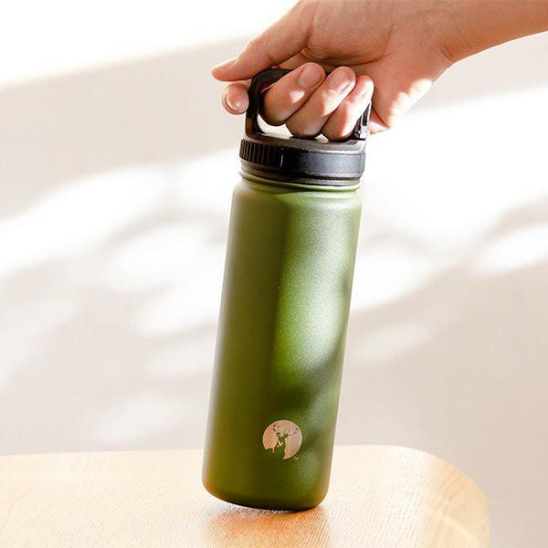 日本Captain Stag鹿牌 露營外出隨行杯|真空保溫瓶 |HD 提把登山扣 500ml-三色可選 - 富士通販