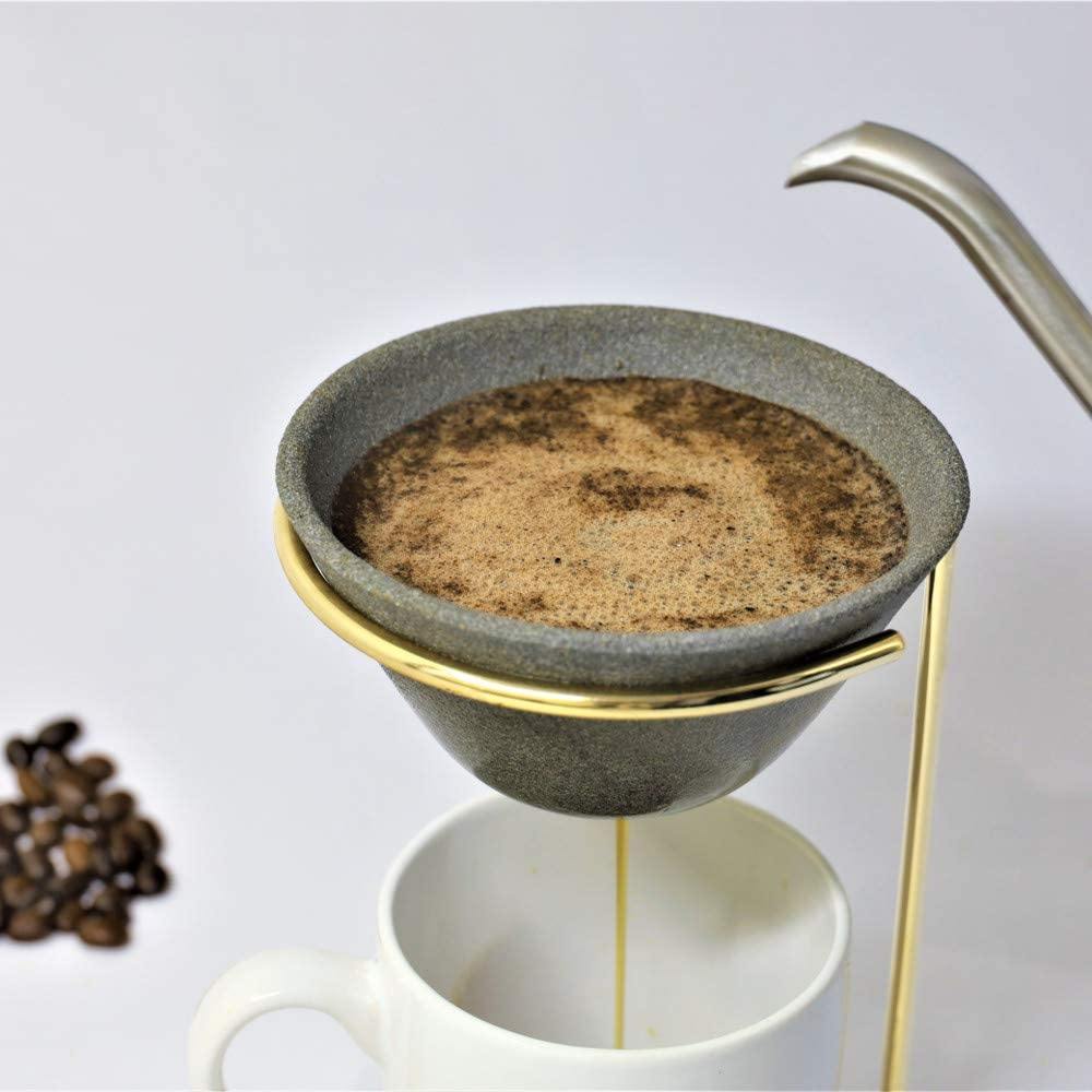 日本Ceraful 波佐見焼 |陶瓷手沖咖啡過濾杯連不銹鋼架-日本製 - 富士通販