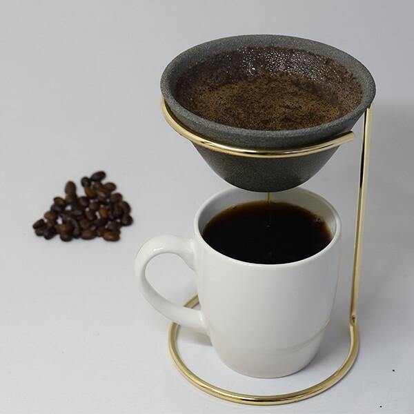 日本Ceraful 波佐見焼 |陶瓷手沖咖啡過濾杯連不銹鋼架-日本製 - 富士通販