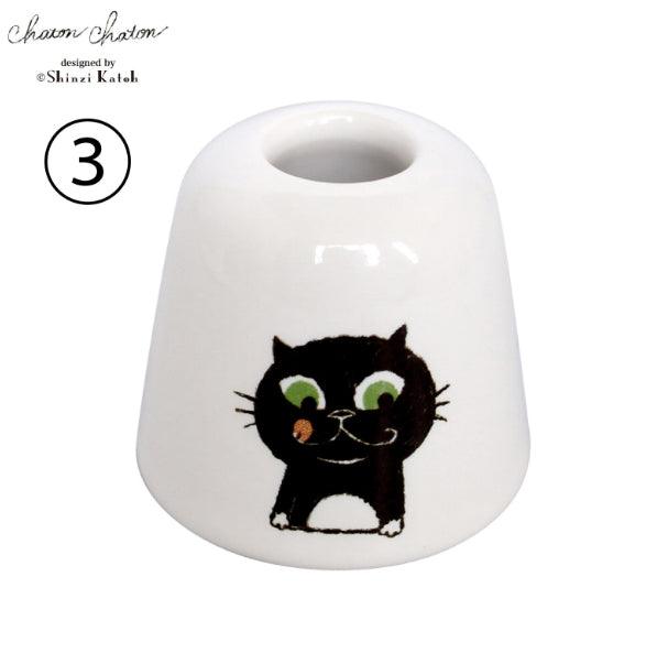 日本 Chaton Chaton 貓咪牙刷架|筆架 文具架 收納架 - 富士通販