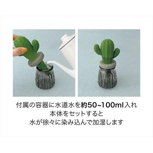 日本 Decole 陶瓷 仙人掌 加濕器|免插電 空氣加濕 居家裝飾 - 富士通販