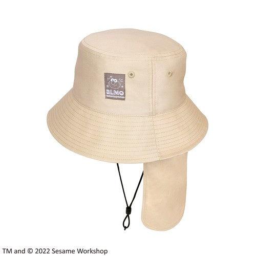 日本 芝麻街 Elmo 遮陽帽 漁夫帽|防曬遮脖片 防風繩設計 - 富士通販