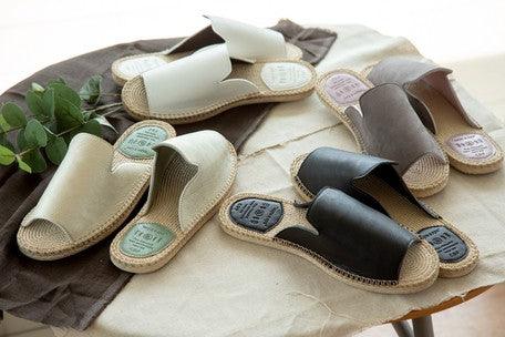 日本Espa Espa 室內拖鞋|室內拖鞋 拖鞋 草蓆鞋 白色 金色 咖啡 黑 - 富士通販