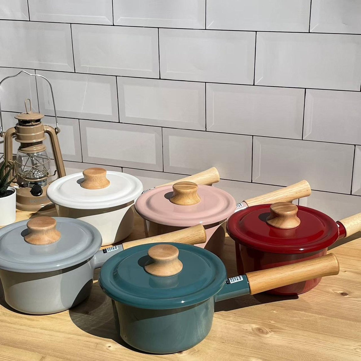 日本 FUJIHORO富士琺瑯|Cotton簡約系列14cm琺瑯鍋|牛奶鍋(附鍋蓋)-多色任選 - 富士通販