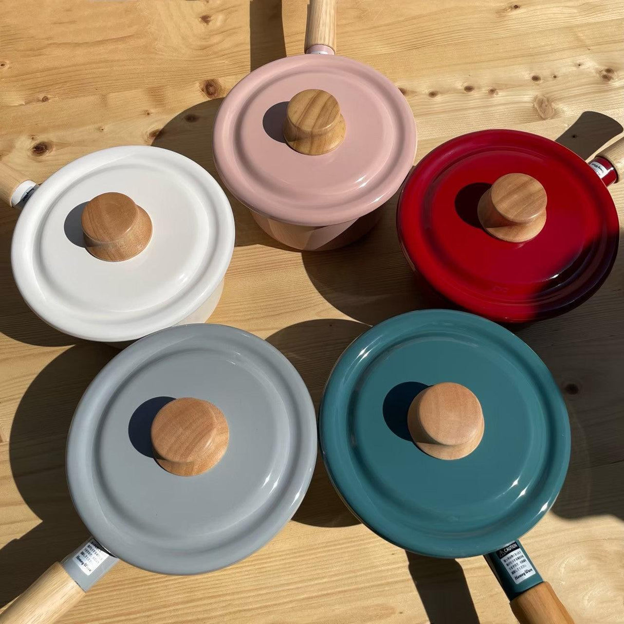 日本 FUJIHORO富士琺瑯|Cotton簡約系列14cm琺瑯鍋|牛奶鍋(附鍋蓋)-多色任選 - 富士通販