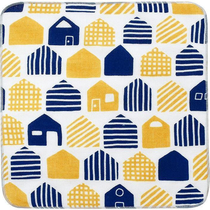 日本製Gendai Hyakka 方巾 HELLO BEAR 兒童純棉手帕(共四款圖樣) - 富士通販