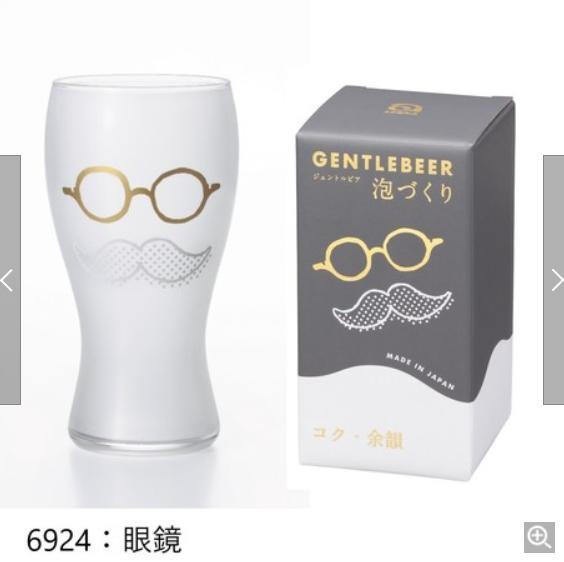 日本GENTLE BEER泡沫啤酒杯|父親節禮物,領結眼鏡造型 - 富士通販